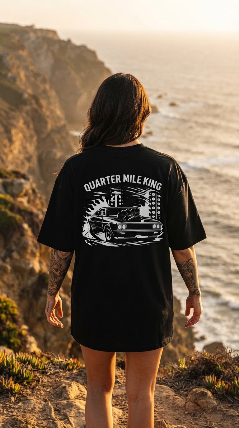 "Quarter Mile King" Oversize-Shirt